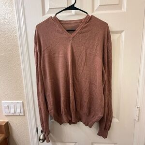 Cozy V-Neck Sweater in Rich Brown